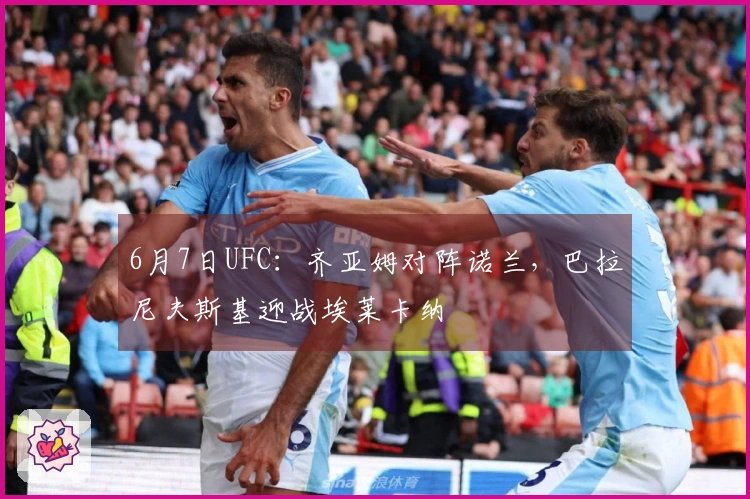 6月7日UFC：齐亚姆对阵诺兰，巴拉尼夫斯基迎战埃莱卡纳